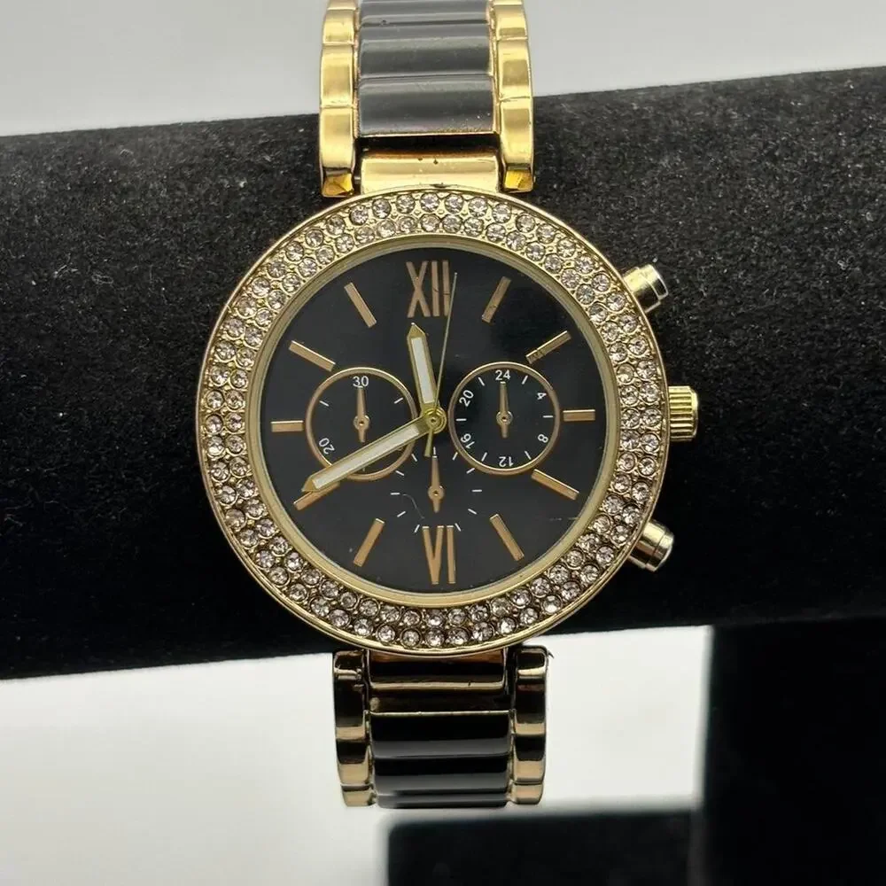 Gold black watch
